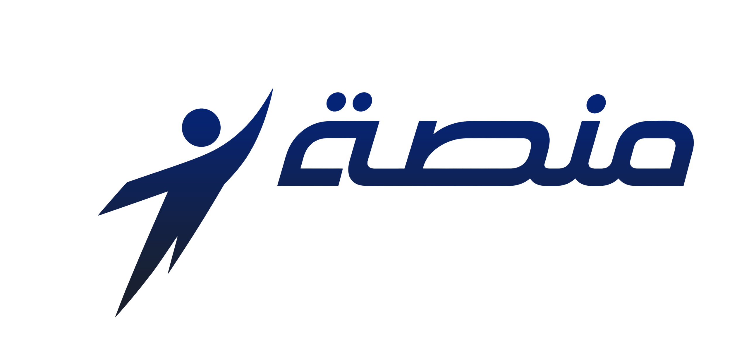 منصة الابطال لوجو كحلي وابيض